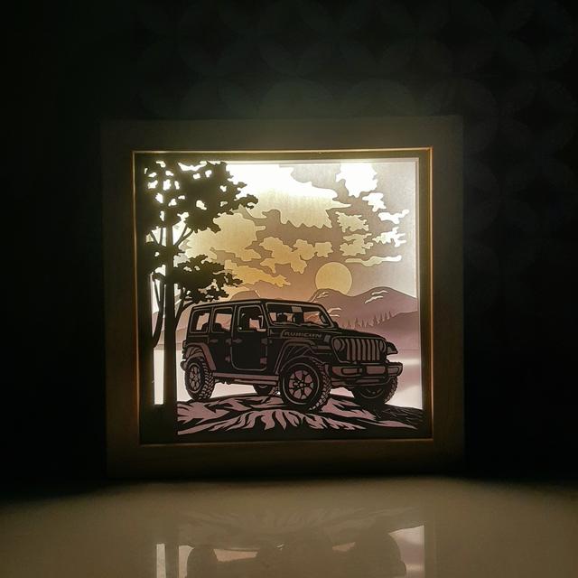 Jeep Rubicon Svg Light Box
